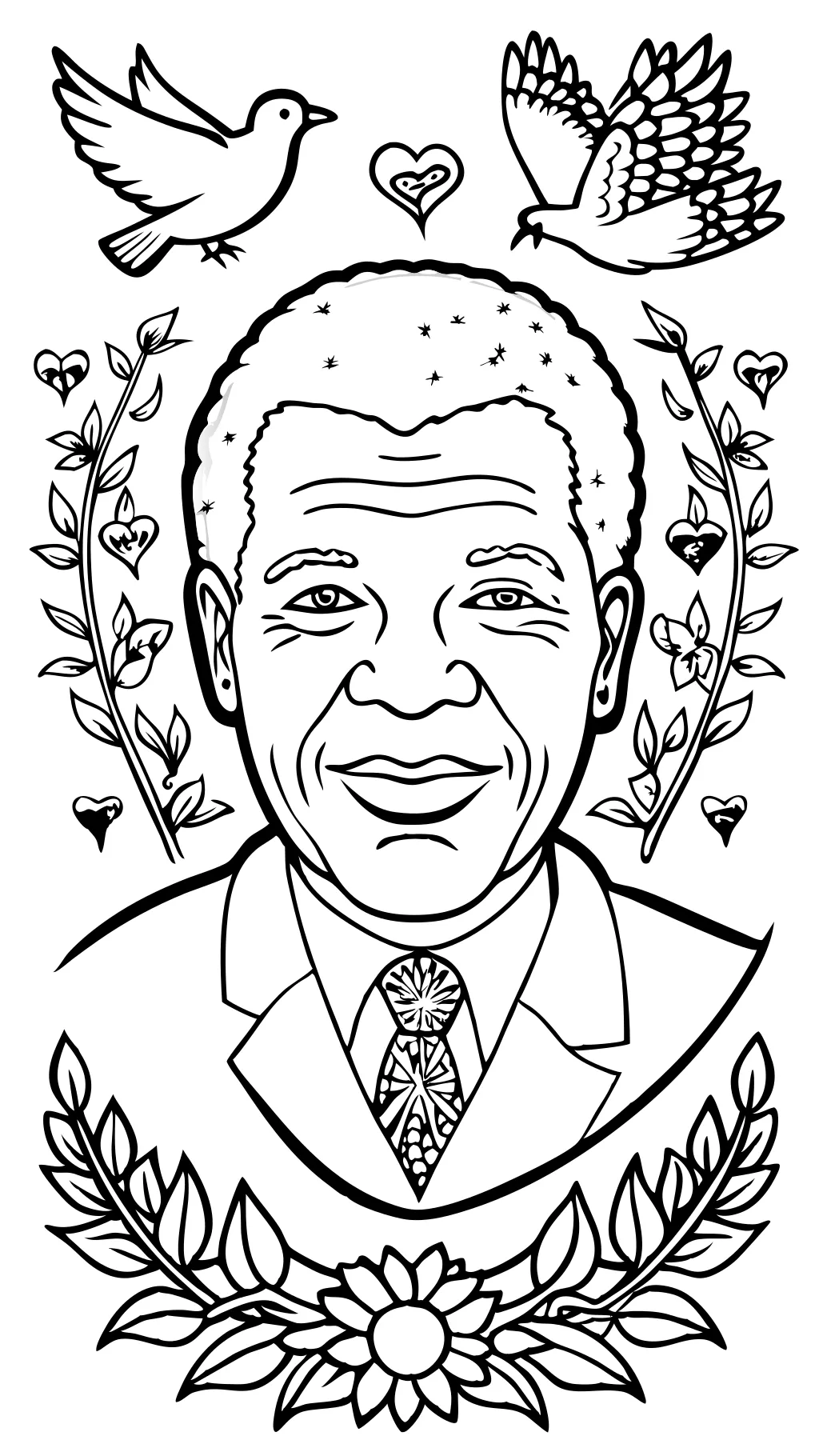 pages à colorier Mandela